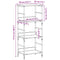 vidaXL Bookshelf Black oak 50x33x117.5cm EngineeredWood