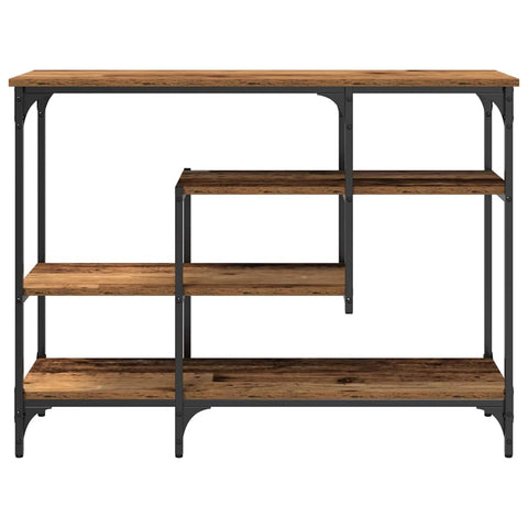 vidaXL Console Table with Shelf with Storage Old wood 100 x 35 x 75 cm