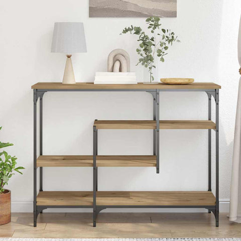 vidaXL Console Table with Shelf Artisan oak 100 x 35 x 75 cm