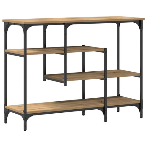 vidaXL Console Table with Shelf Artisan oak 100 x 35 x 75 cm