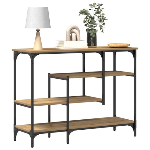 vidaXL Console Table with Shelf Artisan oak 100 x 35 x 75 cm