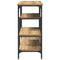 vidaXL Console Table with Shelf Artisan oak 100 x 35 x 75 cm