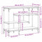 vidaXL Console Table with Shelf Artisan oak 100 x 35 x 75 cm