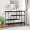vidaXL Console Table with Shelf Black oak 100 x 35 x 75 cm