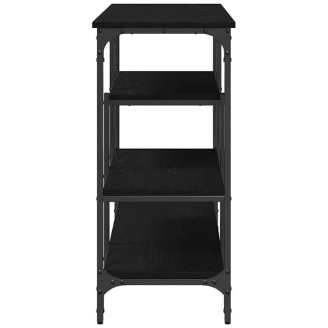 vidaXL Console Table with Shelf Black oak 100 x 35 x 75 cm