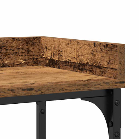 vidaXL Console Table with Shelf with Storage Old wood 100 x 30 x 80 cm