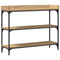 vidaXL Console Table with Shelf Artisan oak 100 x 30 x 80 cm