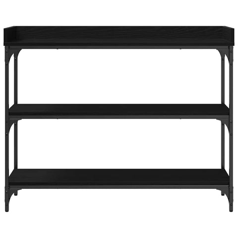 vidaXL Console Table with Shelf Black oak 100 x 30 x 80 cm