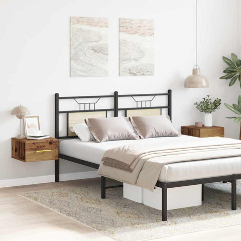 vidaXL Bedside Cabinet 2 pcs Old wood 35 x 35 x 20 cm Engineered Wood