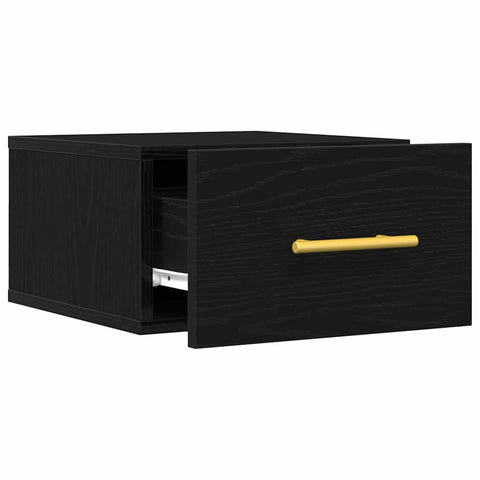vidaXL Bedside Cabinet Black oak 35 x 35 x 20 cm Engineered Wood