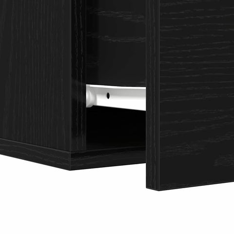 vidaXL Bedside Cabinet 2 pcs Black oak 35 x 35 x 20 cm Engineered Wood