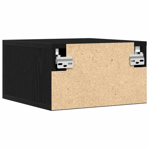 vidaXL Bedside Cabinet 2 pcs Black oak 35 x 35 x 20 cm Engineered Wood