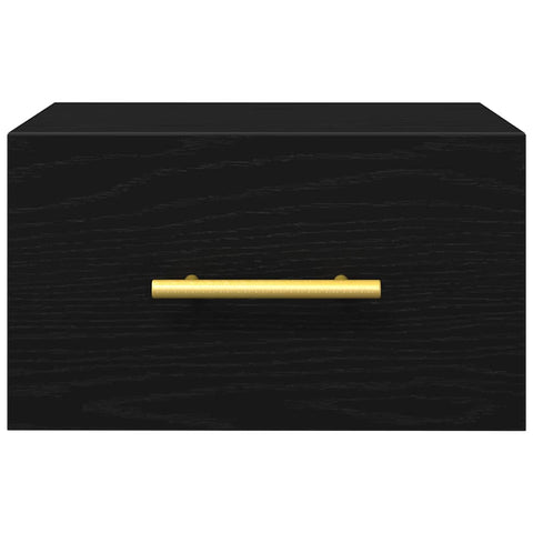 vidaXL Bedside Cabinet 2 pcs Black oak 35 x 35 x 20 cm Engineered Wood