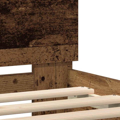 vidaXL Bed Frame Old wood 90 x 200 cm Engineered wood