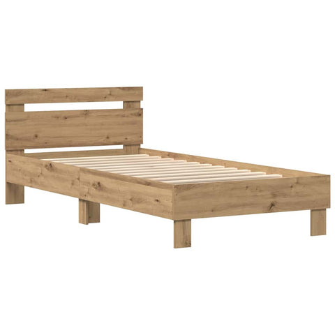 vidaXL Bed Frame Artisan oak 90 x 200 cm Engineered wood
