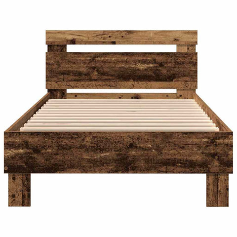 vidaXL Bed Frame Old wood 90 x 190 cm Engineered wood