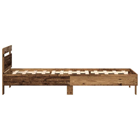 vidaXL Bed Frame Old wood 75 x 190 cm Engineered wood