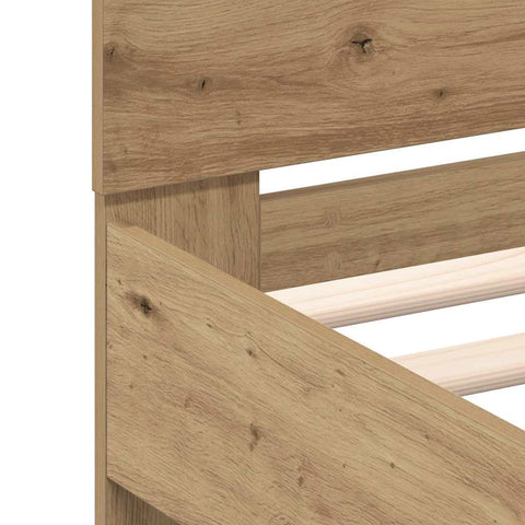 vidaXL Bed Frame Artisan oak 75 x 190 cm Engineered wood
