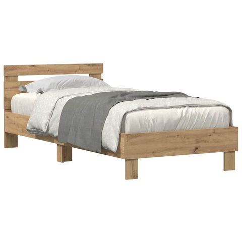 vidaXL Bed Frame Artisan oak 75 x 190 cm Engineered wood