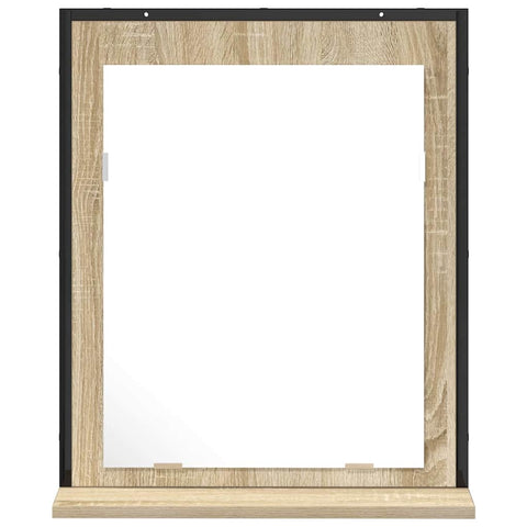 vidaXL Bathroom Mirror Black 50 x 12 x 60 cm Engineered wood