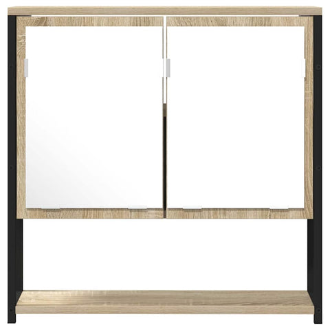 vidaXL Bathroom Mirror with Door Beige 60 x 16 x 60 cm Engineered wood