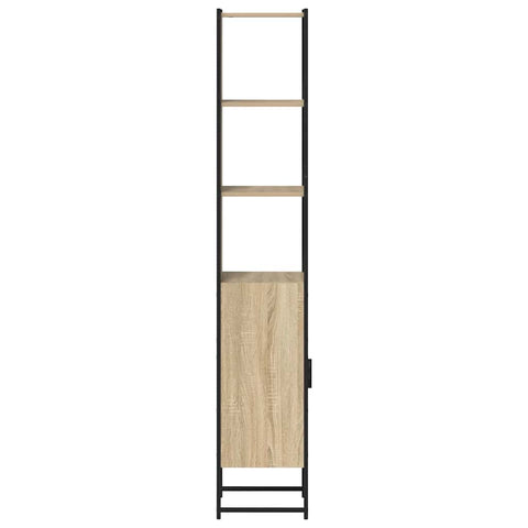 vidaXL Bathroom Cabinet Beige 33 x 33 x 185.5 cm Engineered wood