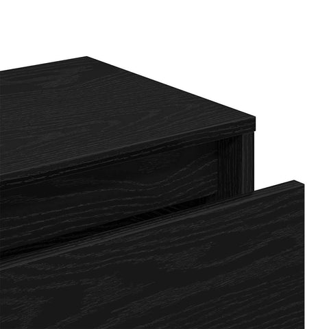 vidaXL Hallway Furniture Set with Storage 5 pcs Black oak andSilver