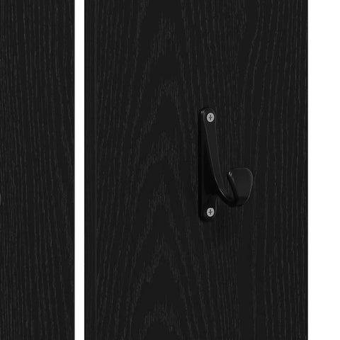 vidaXL Hallway Furniture Set with Storage 5 pcs Black oak andSilver