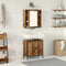vidaXL Bathroom Furniture Set with Shelf 2 pcs Brown 60 x 30 x 60 cm