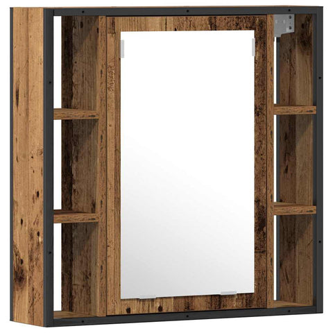vidaXL Bathroom Furniture Set with Shelf 2 pcs Brown 60 x 30 x 60 cm