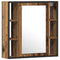 vidaXL Bathroom Furniture Set with Shelf 2 pcs Brown 60 x 30 x 60 cm