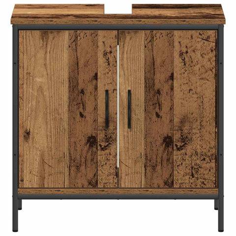 vidaXL Bathroom Furniture Set with Shelf 2 pcs Brown 60 x 30 x 60 cm