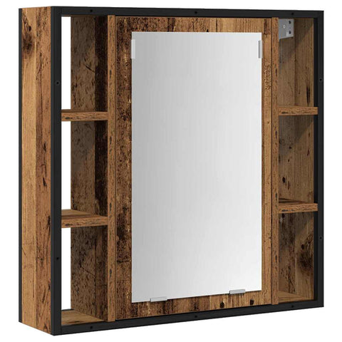 vidaXL Bathroom Furniture Set with Shelf 2 pcs Brown 60 x 30 x 60 cm