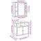 vidaXL Bathroom Furniture Set with Shelf 2 pcs Brown 60 x 30 x 60 cm
