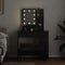 vidaXL Dressing Table Set Black oak 86.5 x 35 x 136 cm Engineered wood