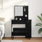 vidaXL Dressing Table Set Black oak 86.5 x 35 x 136 cm Engineered wood