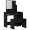 vidaXL Dressing Table Set Black oak 86.5 x 35 x 136 cm Engineered wood