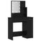 vidaXL Dressing Table Set Black oak 86.5 x 35 x 136 cm Engineered wood