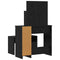 vidaXL Dressing Table Set Black oak 86.5 x 35 x 136 cm Engineered wood