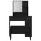 vidaXL Dressing Table Set Black oak 86.5 x 35 x 136 cm Engineered wood