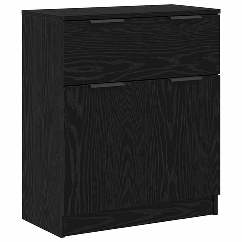 vidaXL Sideboard 3 pcs Black oak 60 x 30 x 70 cm Engineered wood