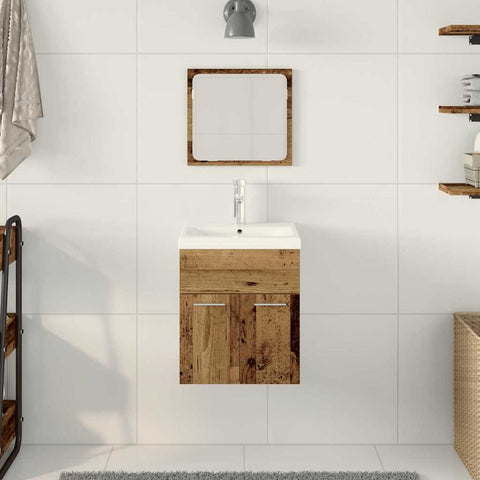 vidaXL Bathroom Furniture Set 3 pcs Old Wood 41 x 38.5 x 46 cm