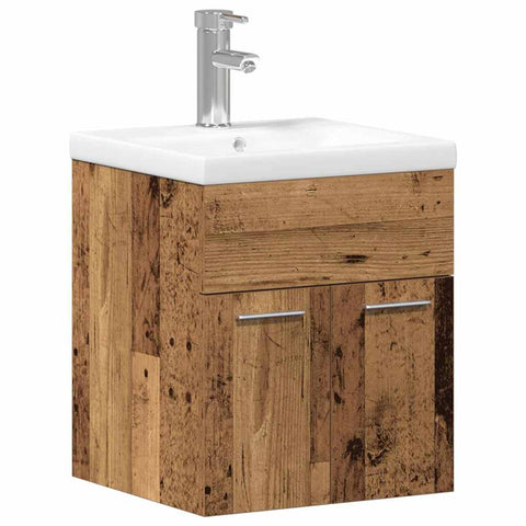 vidaXL Bathroom Furniture Set 3 pcs Old Wood 41 x 38.5 x 46 cm