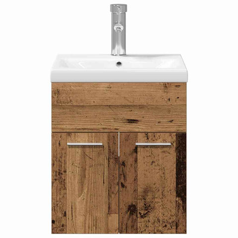 vidaXL Bathroom Furniture Set 3 pcs Old Wood 41 x 38.5 x 46 cm