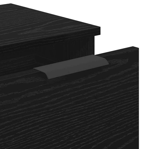 vidaXL Sideboard 3 pcs Black oak 121 x 30 x 70 cm Engineered wood