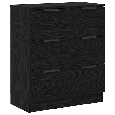 vidaXL Sideboard 3 pcs Black oak 121 x 30 x 70 cm Engineered wood