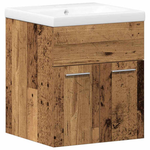 vidaXL Bathroom Furniture Set 3 pcs Old Wood 41 x 38.5 x 46 cm
