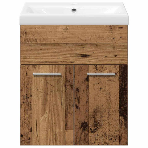 vidaXL Bathroom Furniture Set 3 pcs Old Wood 41 x 38.5 x 46 cm