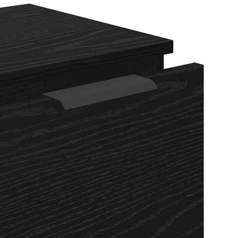 vidaXL Sideboard 3 pcs Black oak 121 x 30 x 70 cm Engineered wood