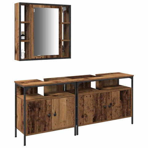 vidaXL Bathroom Vanity Units Brown 80 x 30 x 60 cm Engineered wood